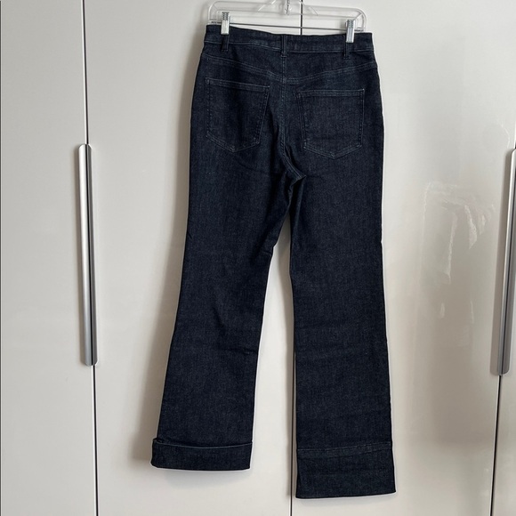 RW&CO Women's Deep Indigo Flare Leg Denim Jeans Stretch, Size 28 - Picture 8 of 11